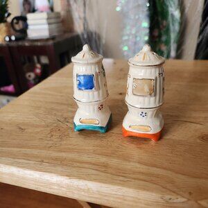 Antique Oriental Style Salt and Pepper Shakers
